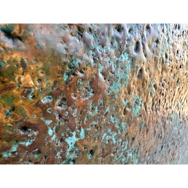 2020s Textured Copper Wall Art With Green & Brown Patina by Jeremy Maronpot For Sale - Image 5 of 13