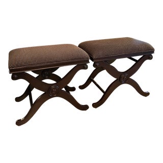 1980s Vintage Classic X Benches - a Pair For Sale