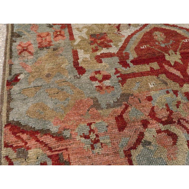 Rustic Galerie Shabab Collection Early 20th Century Caucasian Karabagh Throw Rug For Sale - Image 3 of 6