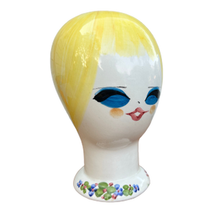 Mid Century Italian Ceramic Coop Wig Stand