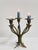 Metal Art Deco Floral Brass Candleholder For Sale - Image 7 of 10