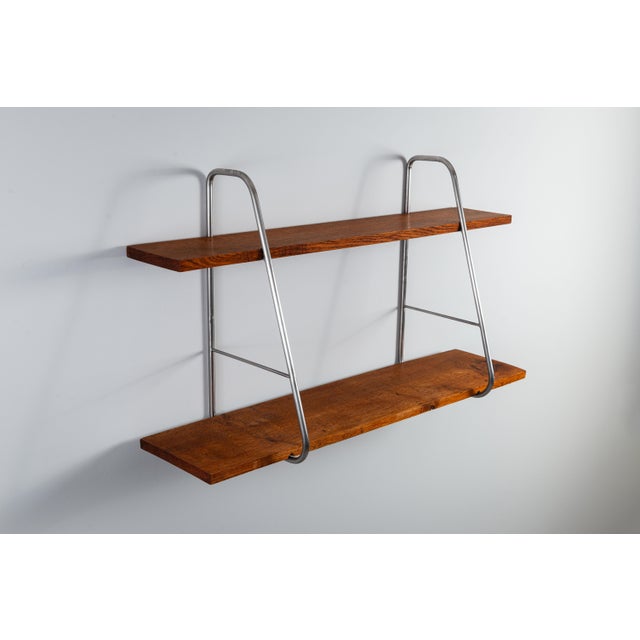 Vintage Oak Wall Shelf, 1970s For Sale - Image 4 of 12