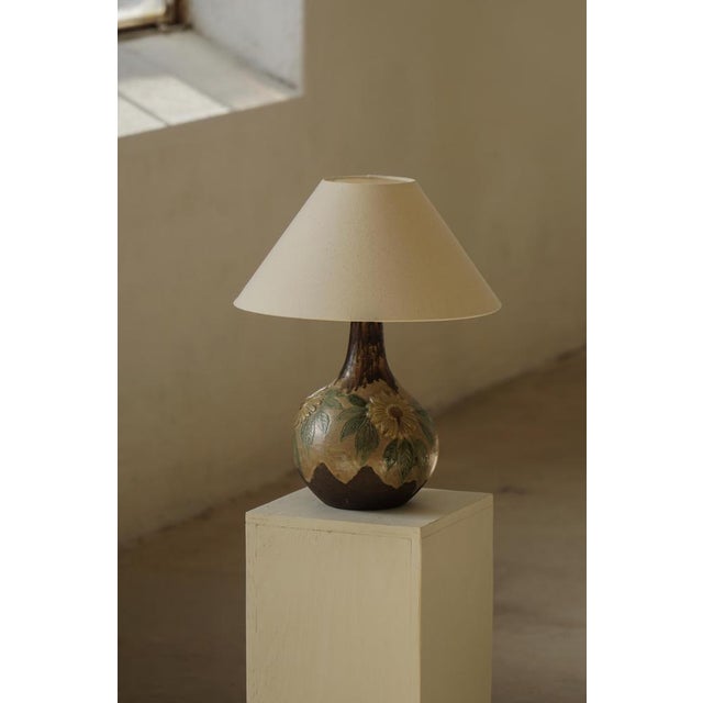 Art Nouveau Danish Organic Ceramic Table Lamp, 1970s For Sale - Image 4 of 18