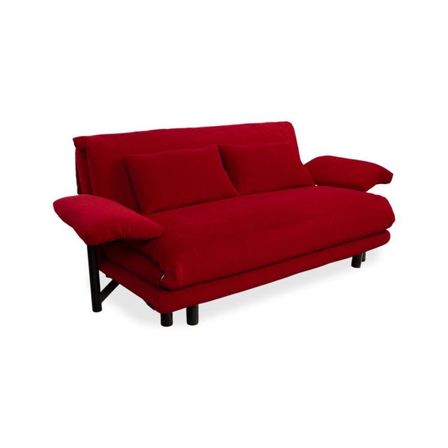 Modern Red Fabric Multy Three-Seater Sofa Bed by Ligne Roset For Sale - Image 3 of 14