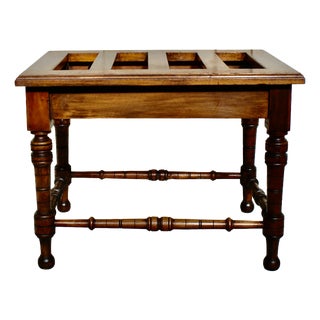 Victorian Teak Luggage Stand, 1900 For Sale