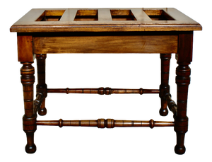 Victorian Teak Luggage Stand, 1900