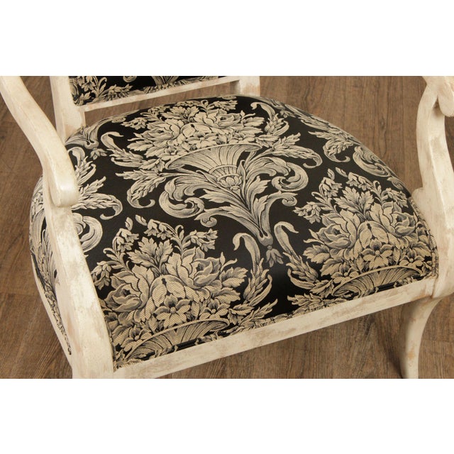 Plastic Regency Style Pair Of Painted Fauteuil Armchairs For Sale - Image 7 of 18