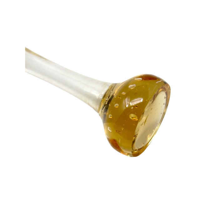 1960s Aseda Glasbruk Amber Glass "Bone" Vase For Sale In Los Angeles - Image 6 of 9
