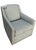 C. R. Laine Kendrick Swivel Chair 545-05sw in Thibaut Everly Spa Blue For Sale