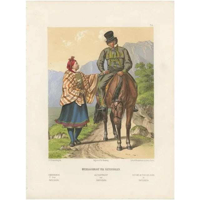 Daily Wear from Norway, 1860, Lithograph For Sale - Image 14 of 14