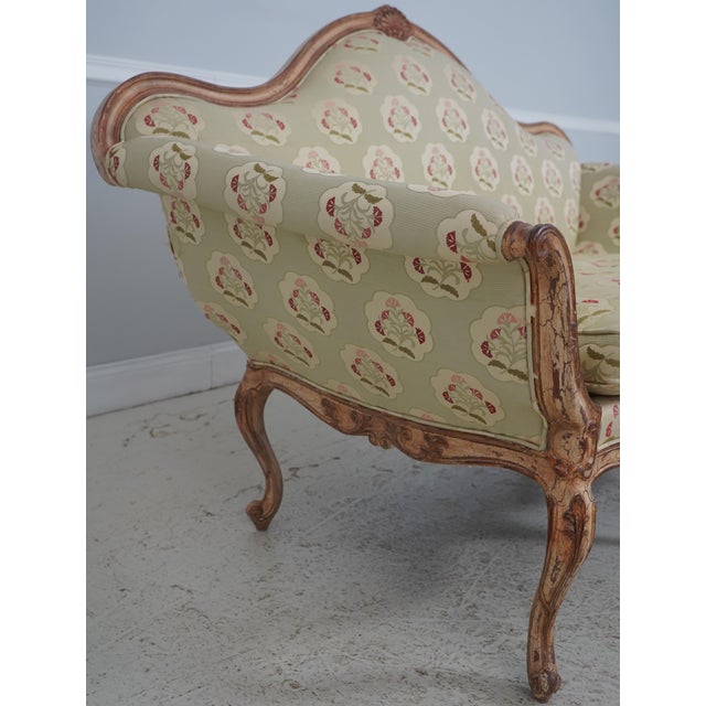 Southwood & Co. Southwood French Louis XV Style Upholstered Loveseat For Sale - Image 4 of 18