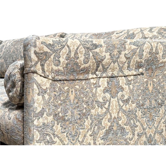 1960s Pair of Mid-Century Modern Tuxedo Sofas in the Style of Milo Baughman for Thayer Coggin For Sale - Image 5 of 5