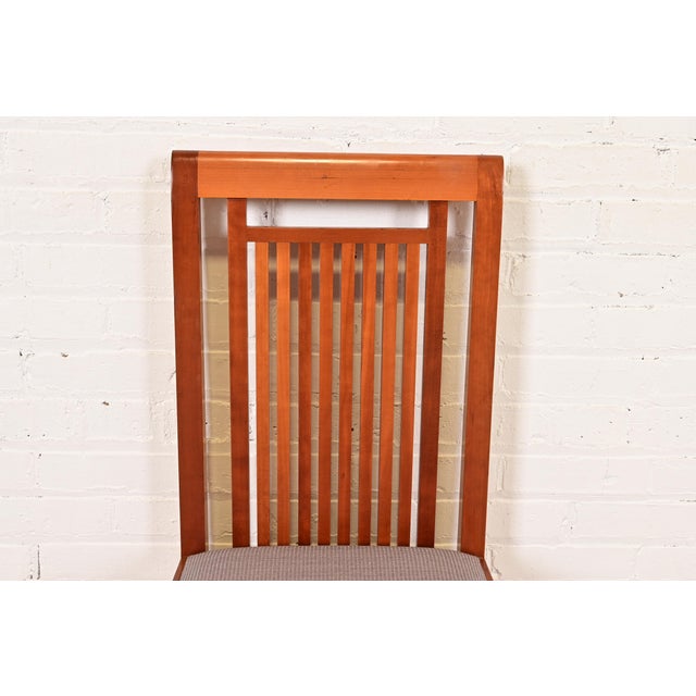 Frank Lloyd Wright for Cassina Arts & Crafts Cherry Wood Dining Chairs, Set of Four For Sale In South Bend - Image 6 of 14