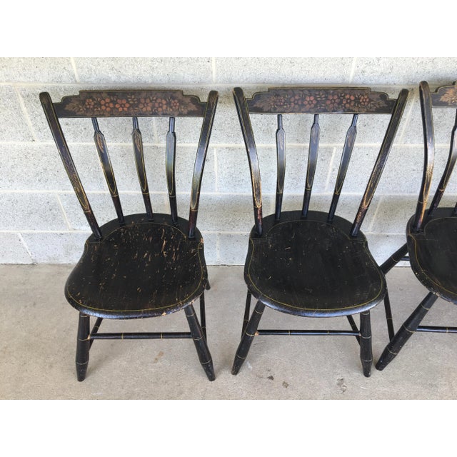 Description: Antique Primitive Set of 4 Maple Arrow Back Side Chairs, In Very Good Antique Furniture Condition, Normal Age...