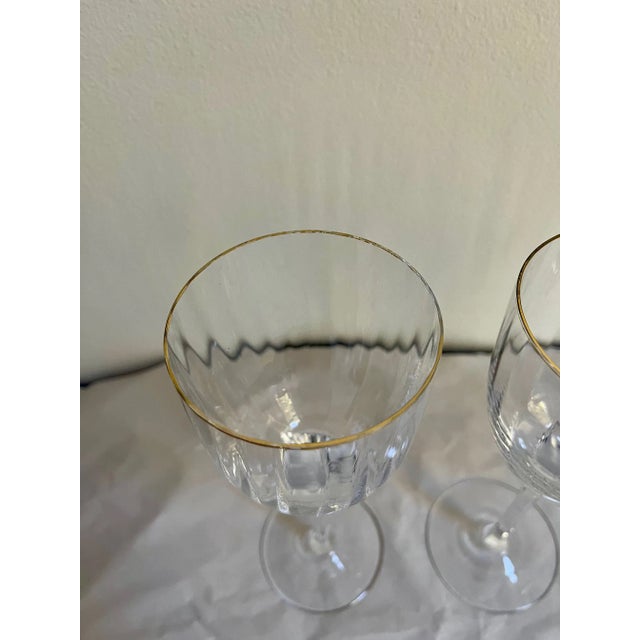 Glass 1990s Gorham Crystal "Golden Horizon" Water Goblet For Sale - Image 7 of 7