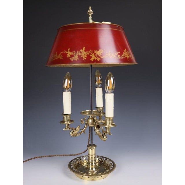 19th Century French Brass Bouillotte Table Lamp, 1880 For Sale - Image 4 of 18