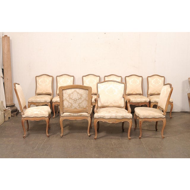 Mid 20th Century Mid 20th Century French Louis XV Style Dining Chairs (Set of 10) For Sale - Image 5 of 13