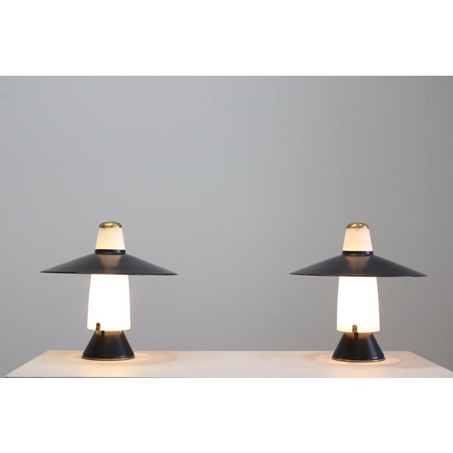 Blue Table Lamps from Stilnovo, 1950s, Set of 2 For Sale - Image 8 of 18