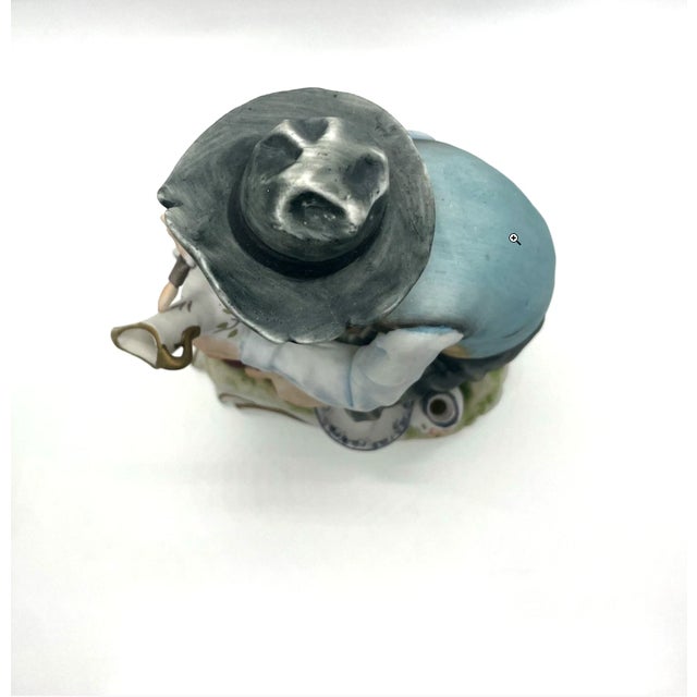 Ceramic Vintage Lefton Porcelain 5085 Bisque Old Man Painting Pottery Hand Painted China For Sale - Image 7 of 10