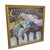 Artist: Tatiana Duperault Medium: Clay, Stone, Acrylic on canvas Size: 13" x 13" (framed) Frame: Gilded beaded wood frame...
