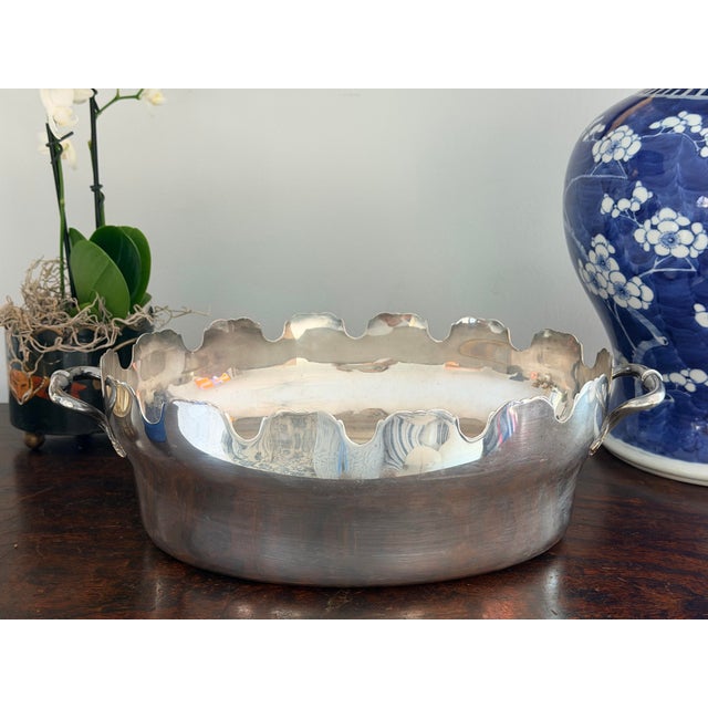 This is a silver-plated wine glass cooler traditionally known in French as a verrière or rafraîchissoir à verre. Today...