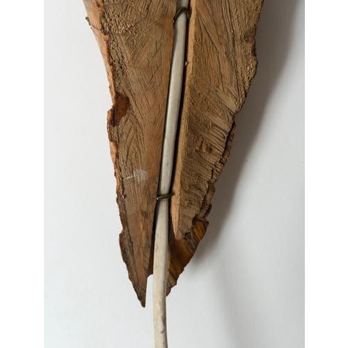 Swedish Folk Art Wood Wall Sconce with Birch Bark Shade, 1950 For Sale - Image 15 of 16