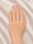 Art Deco 18K White Gold 3 Stone Diamond Anniversary Band Ring For Sale - Image 3 of 3