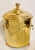 English Large Antique English Gilt Brass Lidded Jardiniere / Container / Coal Bin For Sale - Image 3 of 12