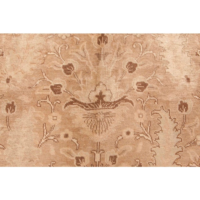 Persian Authentic Early 20th Century Tabriz Botanic Handwoven Wool Rug For Sale - Image 3 of 3