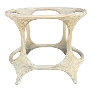 1980s Coastal Pencil Reed Dining Table Base For Sale