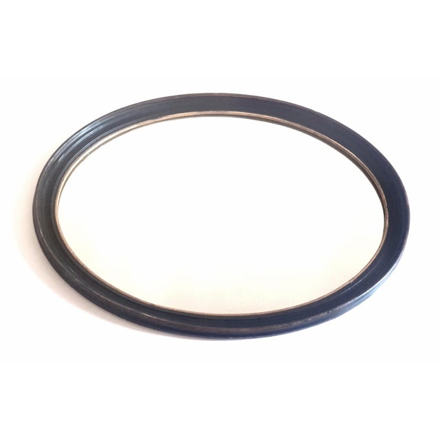 Wood Large 19th Century Louis-Philippe Oval Mirror, 1840s For Sale - Image 7 of 10