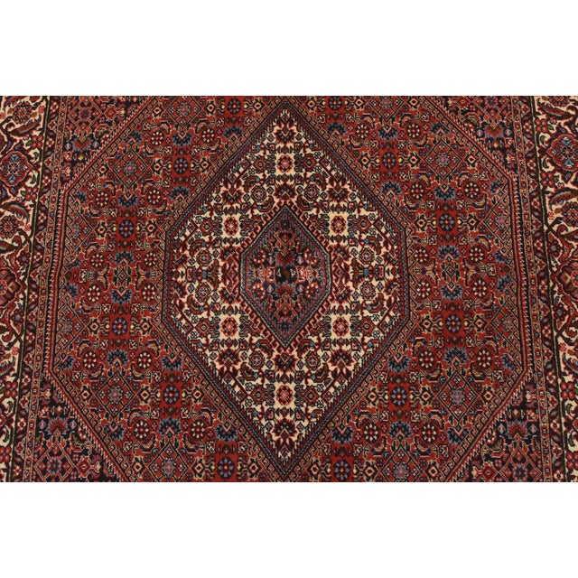 2000 - 2009 Fine Bidjar Rug 4’8” X 6’10” Red Wool Traditional Hand-Knotted Oriental Carpet For Sale - Image 5 of 13