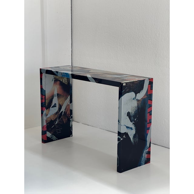 Console Table by Mimmo Rotella for Zero Disegno, 1990s For Sale - Image 6 of 7