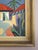 Mid-Century Modern 'Where the Palms Sway' Vintage Original Landscape Oil Painting, Framed For Sale - Image 9 of 13
