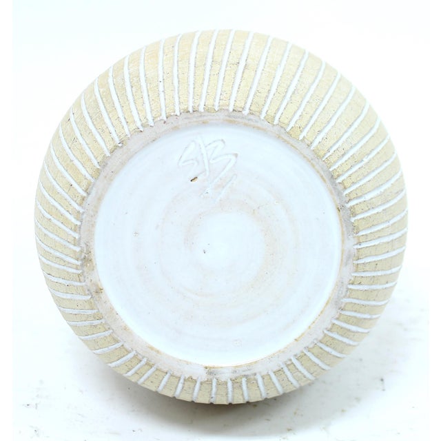 Light Yellow Vase by Edgar Böckman, 1940s For Sale - Image 8 of 10