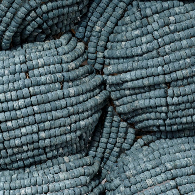 Jamie Young Jamie Young Large Anguilla Chandelier in Blue Wood Beads For Sale - Image 4 of 10