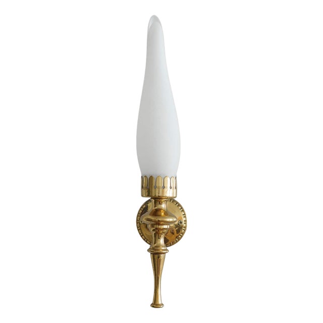 Brass Wall Lamps, 1950s, Set of 2 For Sale