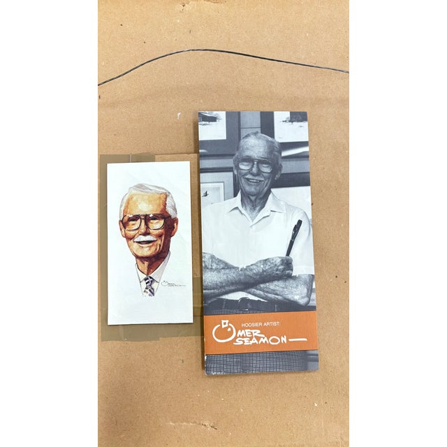 Original Omer Seamon Watercolor "Bridgeton Bridge" 1994 For Sale - Image 10 of 16