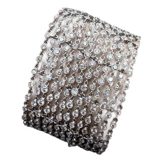 14.36 Carat Diamond Mesh Link Bracelet, 18k For Sale