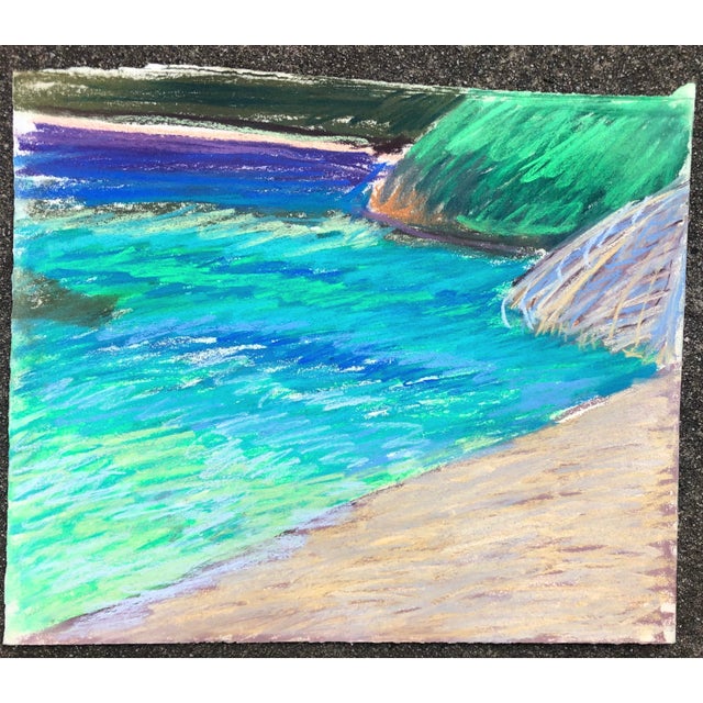Beach scene, probably from the British Virgin Islands (based on similar works from the same sketchbook) by Atlanta artist...