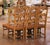 Set of 6 French Louis XIII Oak Ladder Back Dining Chairs With Leather Seats For Sale - Image 10 of 11