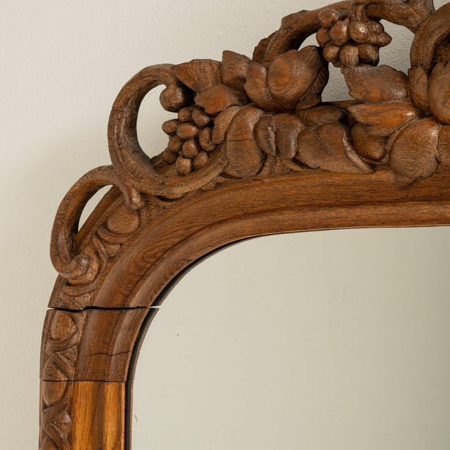 Baroque 19th Century France Baroque Amber Wood Mirror For Sale - Image 3 of 9