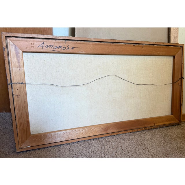 Mid-Century Modern Jack Amoroso, Mid-Century Modern Abstract Painting, 1960's Signed Vintage Piece For Sale - Image 3 of 5