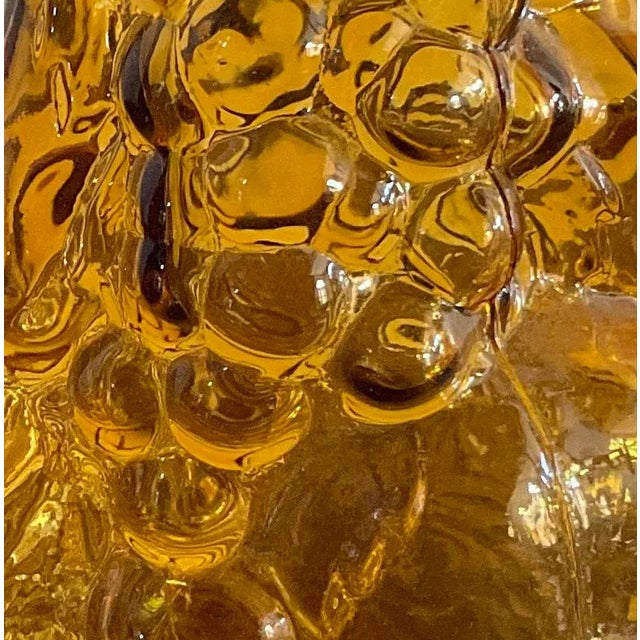 Vintage Italian Empoli Amber Glass Decanter For Sale - Image 11 of 11