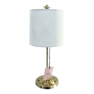 1990s Kate Spade Brass Gold Flower Petal Table Lamp For Sale