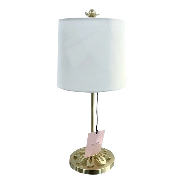 1990s Kate Spade Brass Gold Flower Petal Table Lamp For Sale