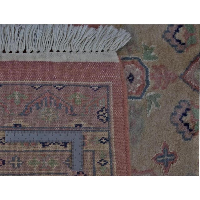 Pakistani Hand-Knotted Lahore Rug in Wool and Silk For Sale - Image 9 of 10