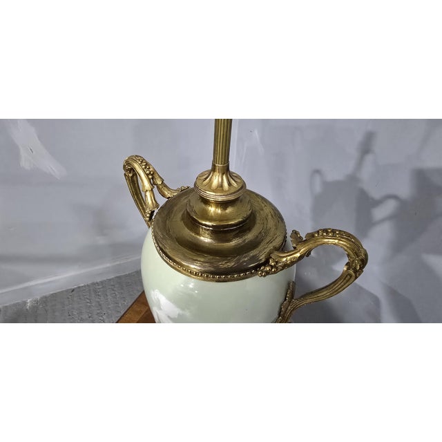 Late 19th Century Large French Pate-Sur-Pate Table Lamp, 1880 For Sale - Image 5 of 8
