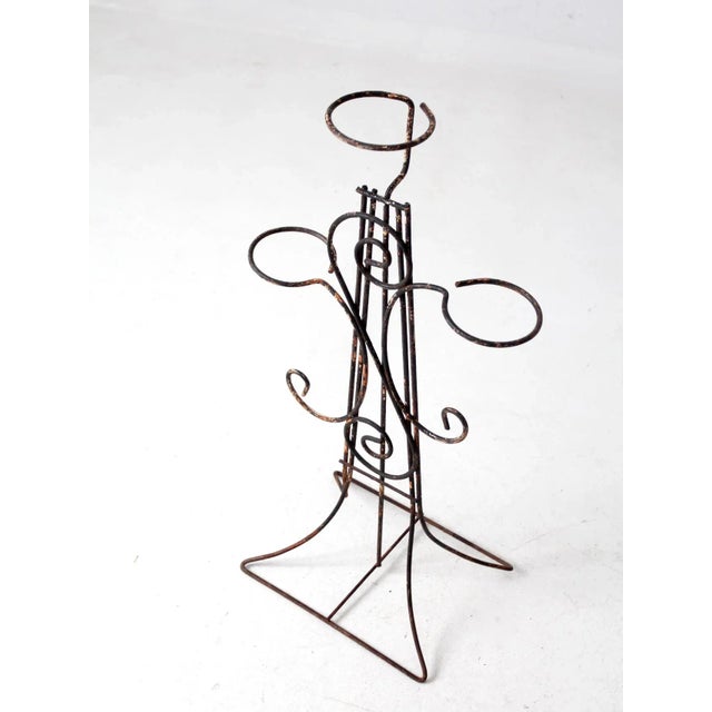Vintage Wrought Iron Plant Stand For Sale - Image 6 of 10