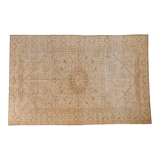 Vintage Distressed Kaisary Carpet - 6'5" x 9'11" For Sale